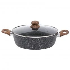 Schmorpfanne - schwarz-weiß - Aluminium - Ø 28 cm