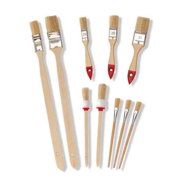 10-teiliges Pinsel-Set - Holzstiel 3 10-teiliges Pinsel-Set - Holzstiel