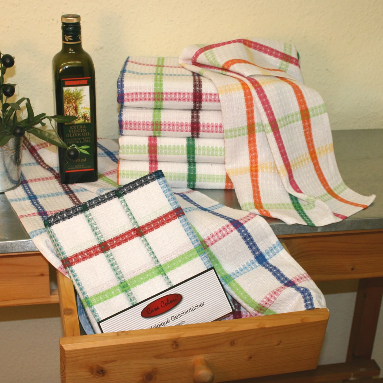 Geschirrtücher - Waffelpiquee - 5 Stück 4 Geschirrtücher - Waffelpiquee - 5 Stück – Bild 2