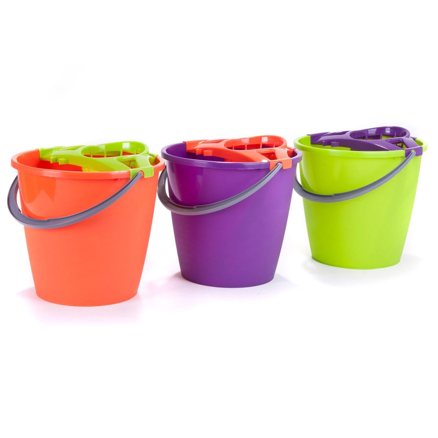 Eimer mit Wringer - sortiert - Farbe nicht wählbar 3 Eimer mit Wringer - sortiert - Farbe nicht wählbar