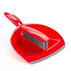 helfix 2-teilige Kehrgarnitur - grau-rot