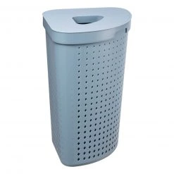 Eck-Wäschebox - faded denim - Kunststoff - 62 Liter