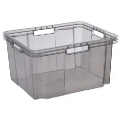Aufbewahrungsbox - transparent-monument grey - 26 Liter