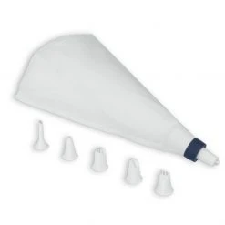 Spritzbeutel - Baumwolle - mit 6 Tüllen - 28 cm