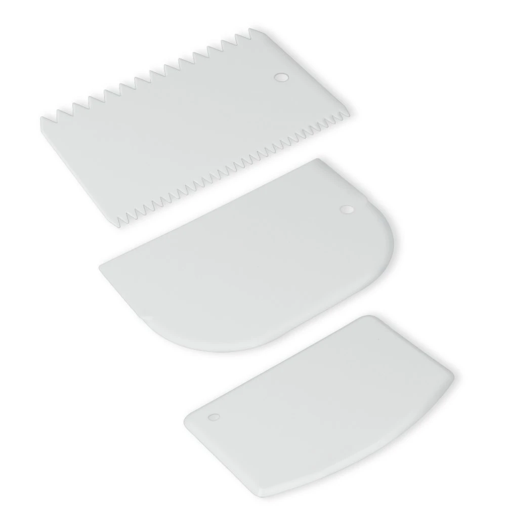 Teigspachtel 3er Set - weiß - Kunststoff 3 Teigspachtel 3er Set - weiß - Kunststoff