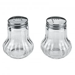 Salz- und Pfefferstreuer-Set - Glas-Edelstahl