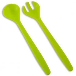 Salatbesteck - grün - Kunststoff