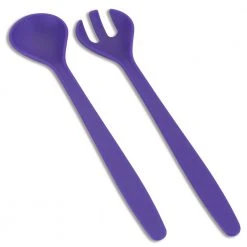 Salatbesteck - lila - Kunststoff