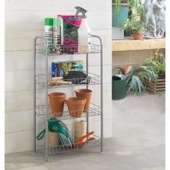 Allzweckregal - silber - 4 Etagen 7 Allzweckregal - silber - 4 Etagen -Deutschland Haushalt Verkaufs-Shop 2668028800 03 1600Wx1600H