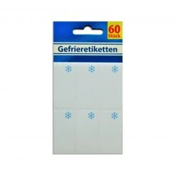 Gefrieretiketten - weiß-blau - 60 Stück