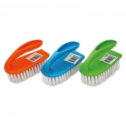 Scheuerbürste mit Griff - farblich sortiert - Kunststoff