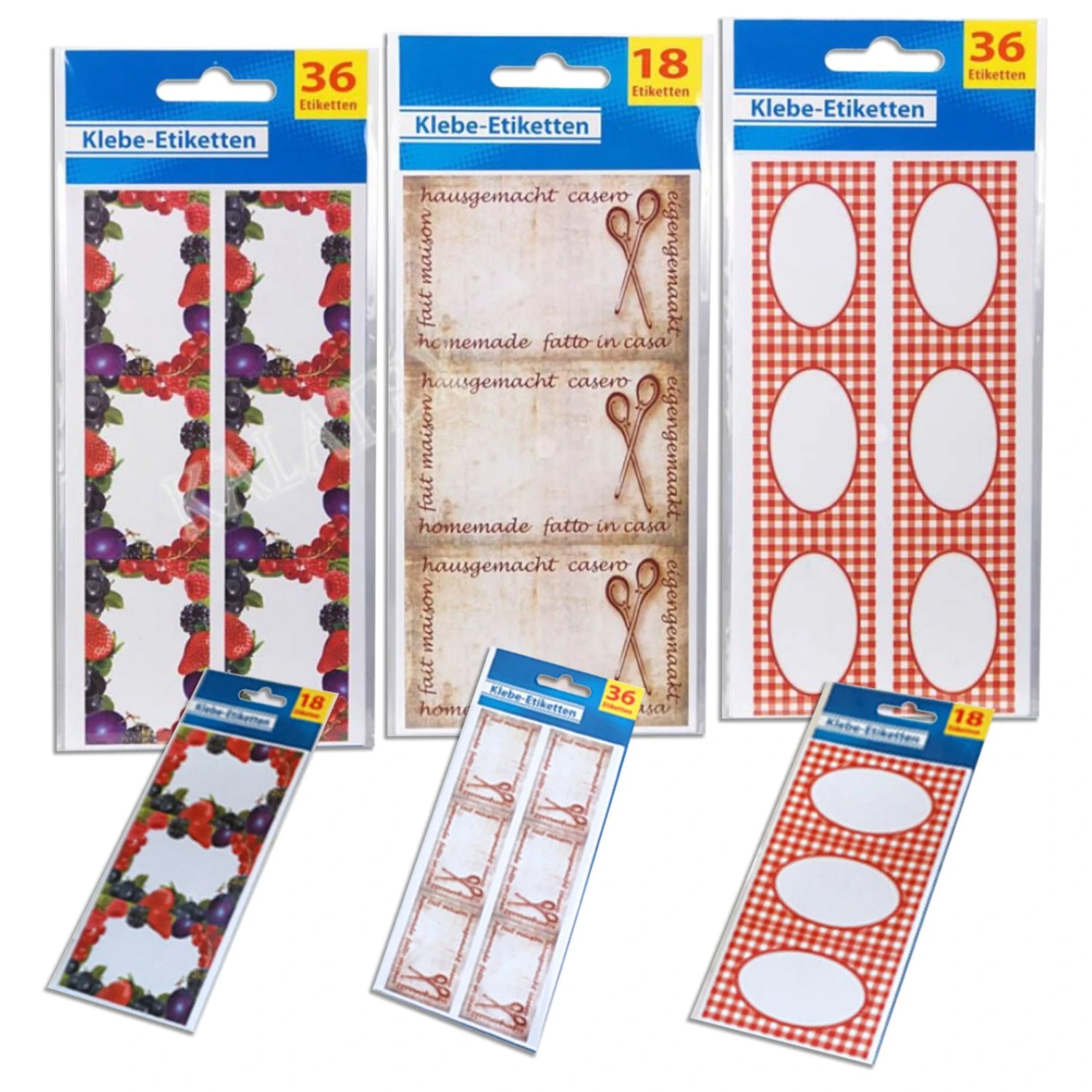 Etiketten für Einmachgläser - sortiert 3 Etiketten für Einmachgläser - sortiert