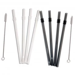 Trinkhalme - verschiedene Farben - Glas