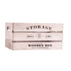 Deko-Holzkiste - braun - 37 cm