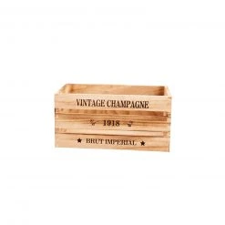 Deko-Holzkiste - hellbraun - 34 cm