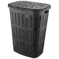 Wäschetonne - Kunststoff - schwarz - 62 Liter