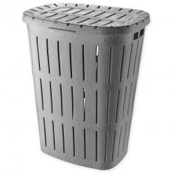 Wäschetonne - Kunststoff - grau - 62 Liter