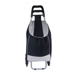 Einkaufstrolley - schwarz-grau - mit Treppensteiger-Rollen