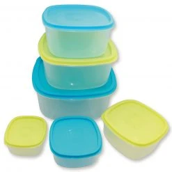 12-teiliges Dosen-Set - grün-blau - Kunststoff