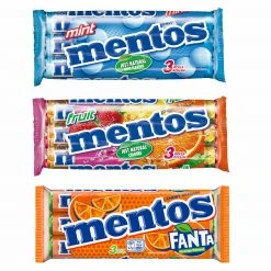 Kaubonbons MENTOS - 3er Pack - sortiert