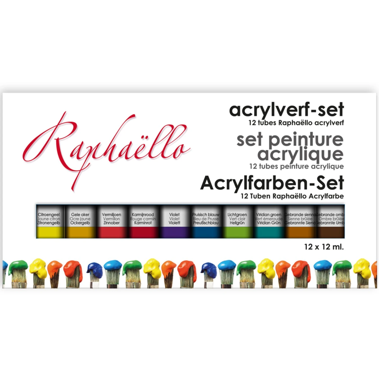 Acryl-Farbenset - 12 Farben - 12 ml 4 Acryl-Farbenset - 12 Farben - 12 ml – Bild 2