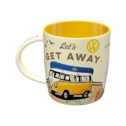 Kaffeebecher VW Bulli - Lets get away - Keramik - 330 ml