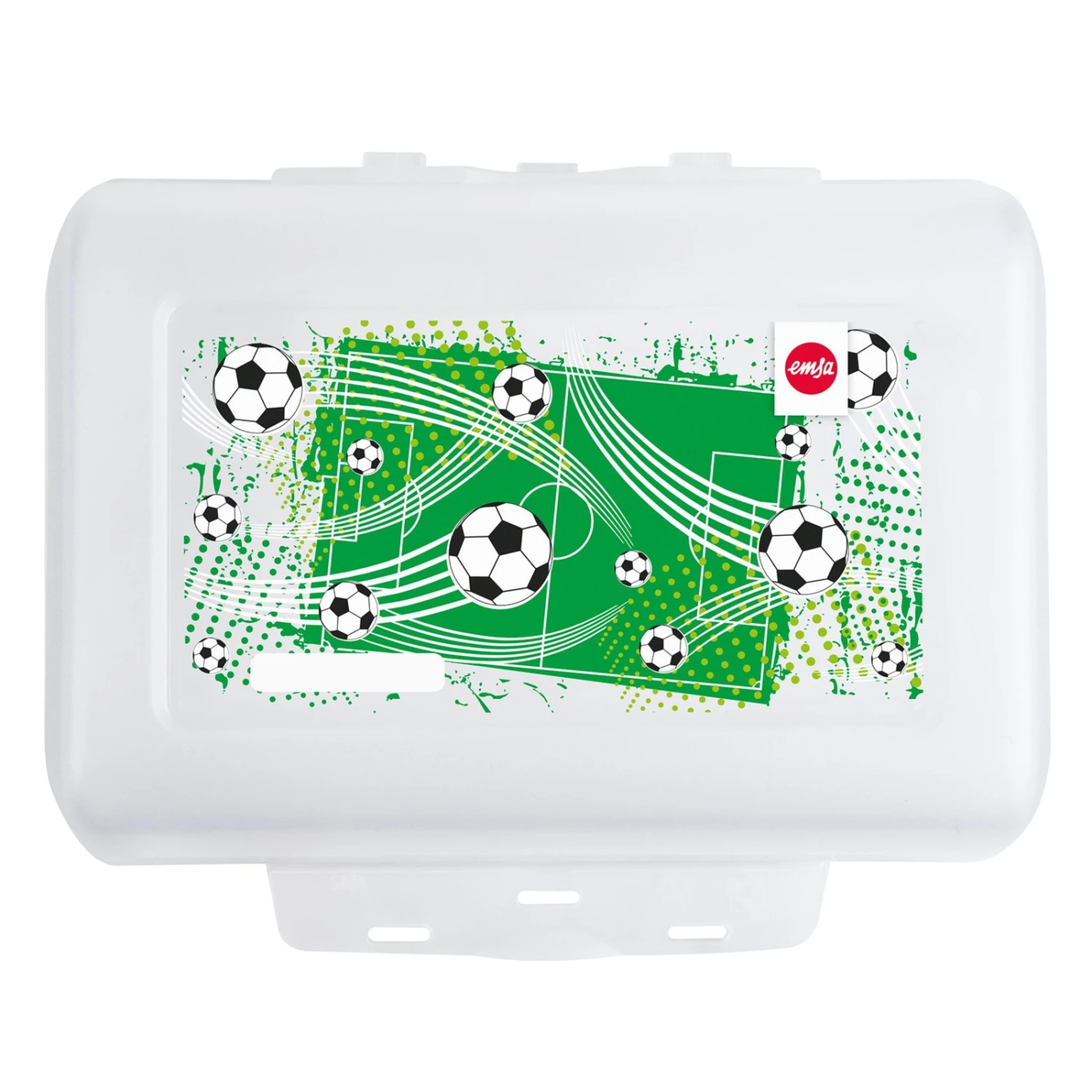 Lunchbox - Fußball - transparent-schwarz - mit Trennwand 5 Lunchbox - Fußball - transparent-schwarz - mit Trennwand – Bild 3