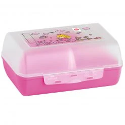 Lunchbox - Prinzessin - transparent-rosa - mit Trennwand