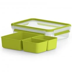 Snackbox - transparent-grün - Kunststoff - 3 Einsätze -Deutschland Haushalt Verkaufs-Shop 2758001400 02 1600Wx1600H