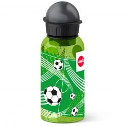 Trinkflasche - Fußball - grün - 0,4 Liter