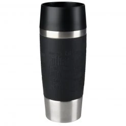 Isolierbecher - schwarz-Edelstahl - 0,36 Liter