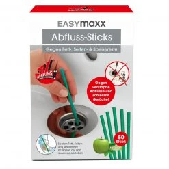 EASYMAXX Abflussreiniger-Sticks 50er-Set - grün - Apfel-Duft