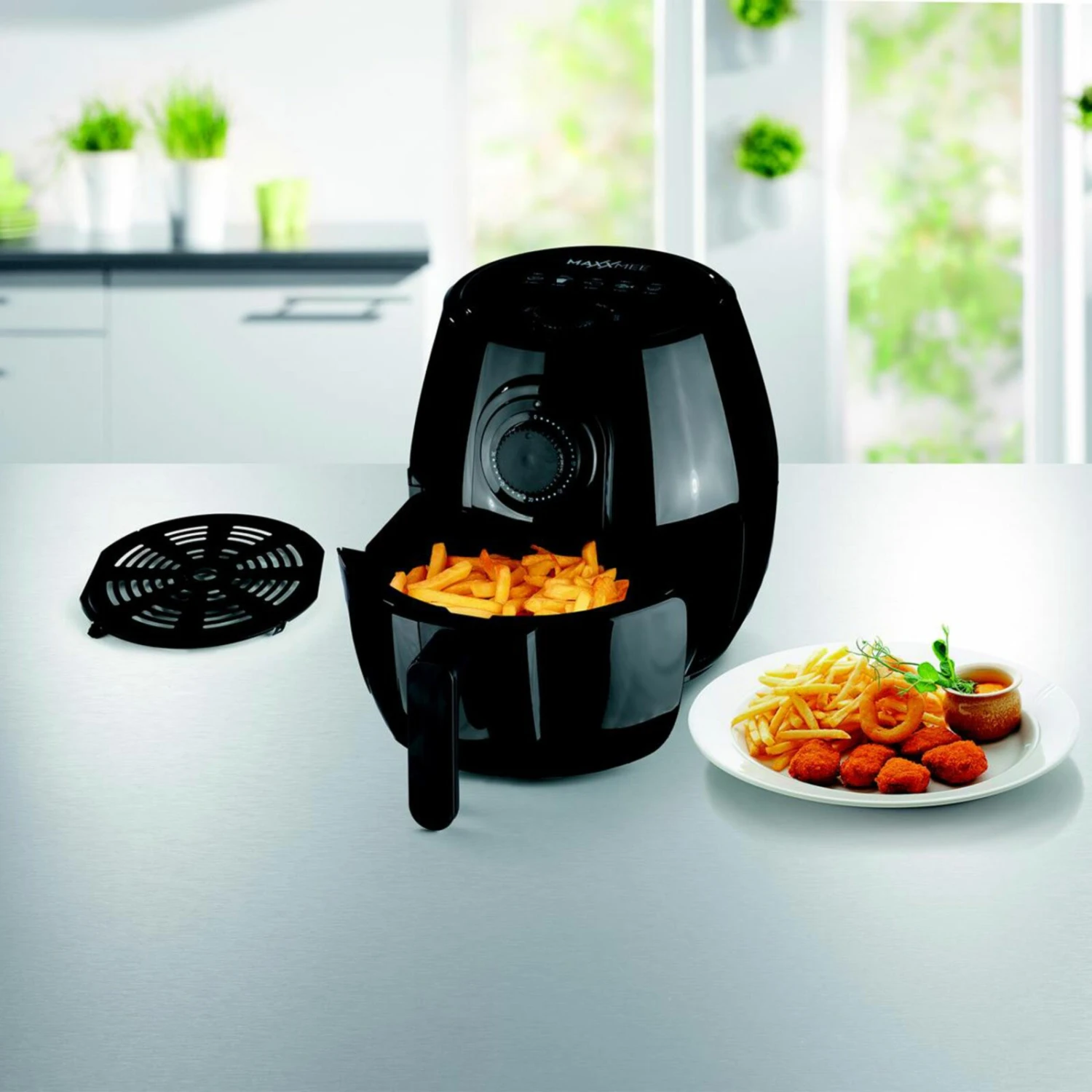 MAXXMEE Heißluftfritteuse 4341 - schwarz - 4 Liter 5 MAXXMEE Heißluftfritteuse 4341 - schwarz - 4 Liter – Bild 3