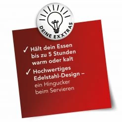 MAXXMEE Thermo-Schüssel - stahl-grau - 1500 ml -Deutschland Haushalt Verkaufs-Shop 2791003401 06 1600Wx1600H