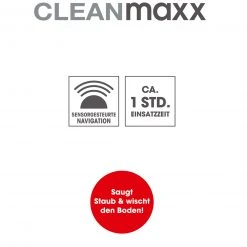 CLEANMAXX Saugroboter 9860 - rot-schwarz - mit Wischfunktion -Deutschland Haushalt Verkaufs-Shop 2791004600 12 1600Wx1600H