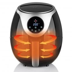 MAXXMEE Heißluftfritteuse 3000 - schwarz-silber - Touch-Display - 3 Liter -Deutschland Haushalt Verkaufs-Shop 2791005000 02 1600Wx1600H