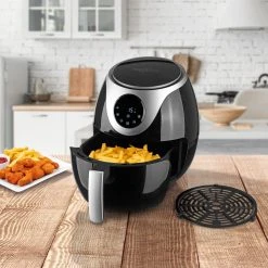 MAXXMEE Heißluftfritteuse 3000 - schwarz-silber - Touch-Display - 3 Liter -Deutschland Haushalt Verkaufs-Shop 2791005000 05 1600Wx1600H