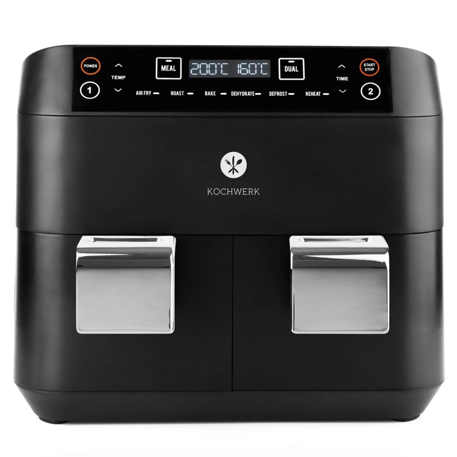 KOCHWERK Heißluft-Fritteuse - schwarz - Doppelkammer - 2x 3,8 Liter 7 KOCHWERK Heißluft-Fritteuse - schwarz - Doppelkammer - 2x 3,8 Liter – Bild 6