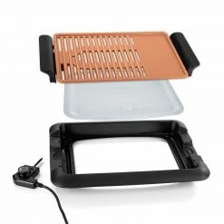 GOURMETmaxx Elektro-Tischgrill - schwarz-orange - 1250 Watt -Deutschland Haushalt Verkaufs-Shop 2791008100 03 1600Wx1600H