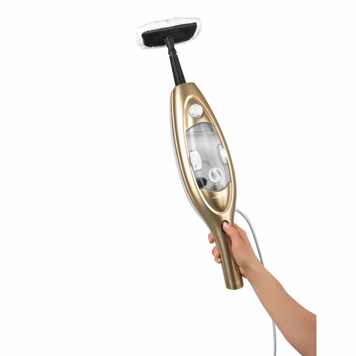 CLEANmaxx Dampfbesen - gold-weiß - mit Knickgelenk 8 CLEANmaxx Dampfbesen - gold-weiß - mit Knickgelenk – Bild 6