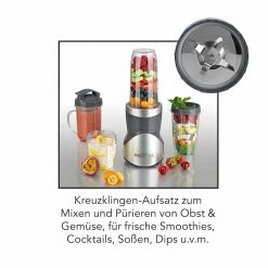 MAXXMEE Smoothie Maker - grau - 12-teilig - 380 Watt -Deutschland Haushalt Verkaufs-Shop 2791009000 06 1600Wx1600H
