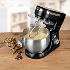 MAXXMEE Küchenmaschine 6348 - schwarz-Edelstahl - 5 Liter -Deutschland Haushalt Verkaufs-Shop 2791009600 07 1600Wx1600H