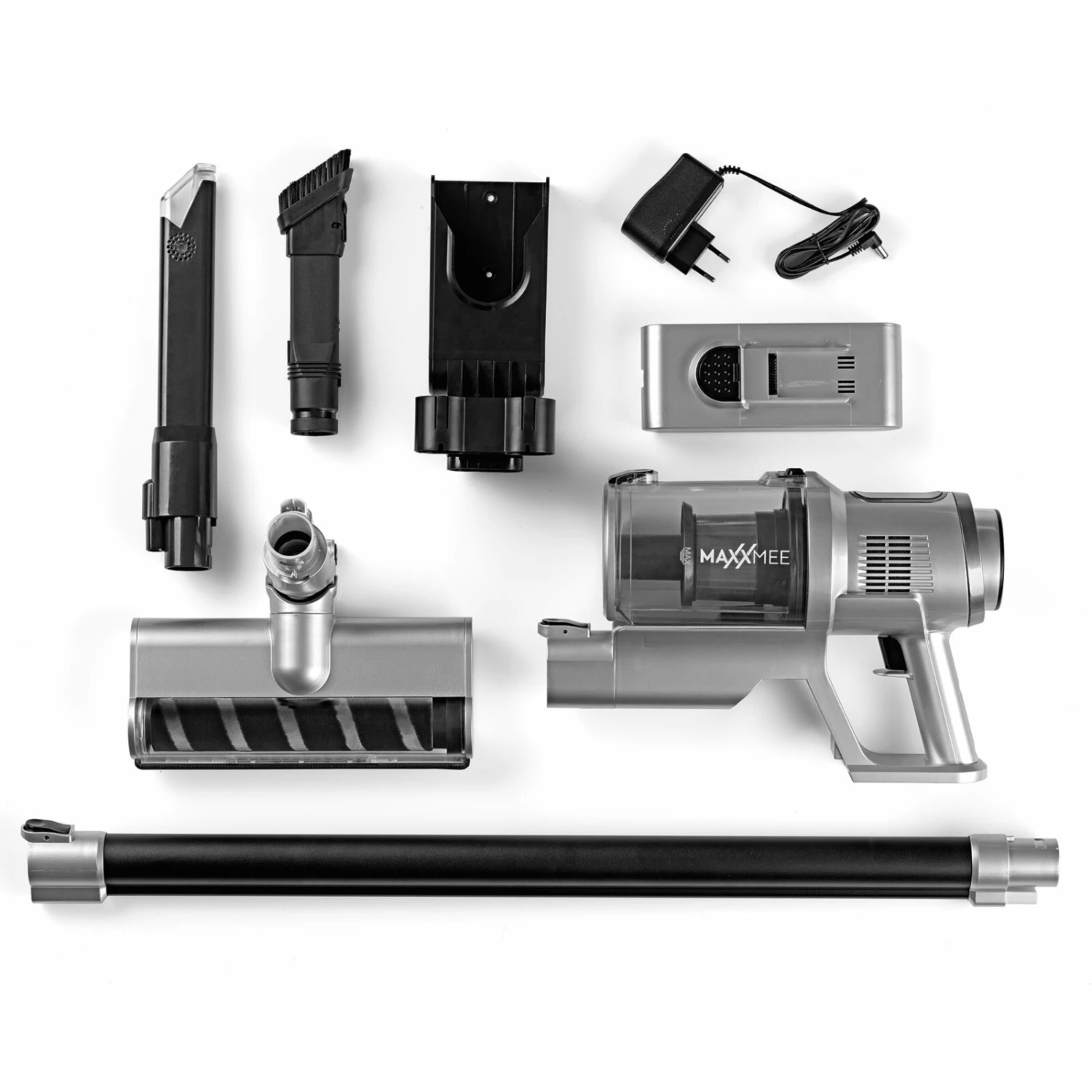 MAXXMEE Akku-Zyklon-Staubsauger - silber-schwarz - kabel-/beutellos 5 MAXXMEE Akku-Zyklon-Staubsauger - silber-schwarz - kabel-/beutellos – Bild 3