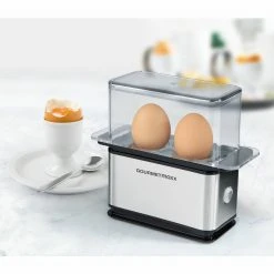 GOURMETMAXX Eierkocher - edelstahlfarben-schwarz - für 2 Eier -Deutschland Haushalt Verkaufs-Shop 2791011300 10 1600Wx1600H