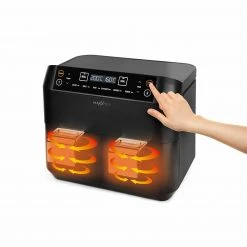 MAXXMEE Doppelkammer-Heissluftfritteuse 2767 - schwarz - 2 x 3,8 Liter -Deutschland Haushalt Verkaufs-Shop 2791011600 04 1600Wx1600H