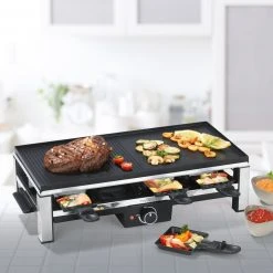 MAXXMEE Raclette-Grill - schwarz-silber - Edelstahl - 57 cm hoch -Deutschland Haushalt Verkaufs-Shop 2791012300 04 1600Wx1600H