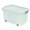 Rollbox - transparent - mit Rollen - 45 Liter -Deutschland Haushalt Verkaufs-Shop 2810006900 1600Wx1600H