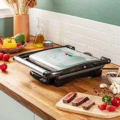 TEFAL Kontaktgrill INICIO GC241D - schwarz-silber -Deutschland Haushalt Verkaufs-Shop 2816000200 09 1600Wx1600H