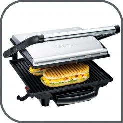 TEFAL Kontaktgrill INICIO GC241D - schwarz-silber -Deutschland Haushalt Verkaufs-Shop 2816000200 11 1600Wx1600H
