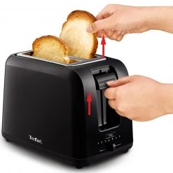 TEFAL Toaster VITA BLACK TT1A28 - schwarz - mit Brötchenaufsatz -Deutschland Haushalt Verkaufs-Shop 2816000900 04 1600Wx1600H